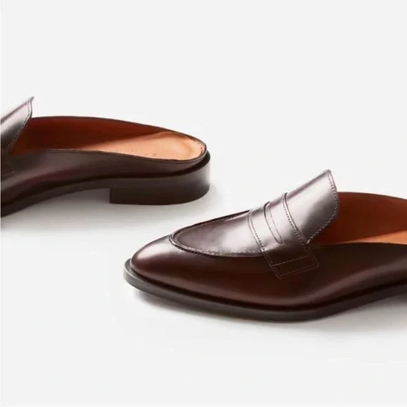 Everlane women’s leather Modern Penny Loafer Mule size 9.5 runs small - Picture 6 of 8